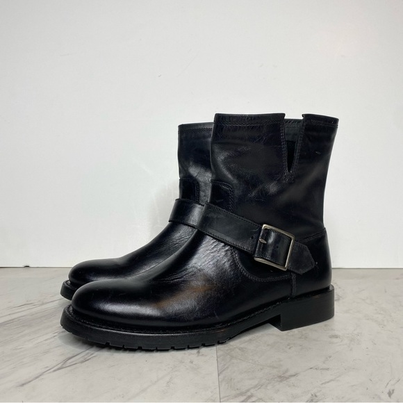 New! Frye Natalie Engineer Black Short Leather Boot 5 1/2 - Picture 13 of 13